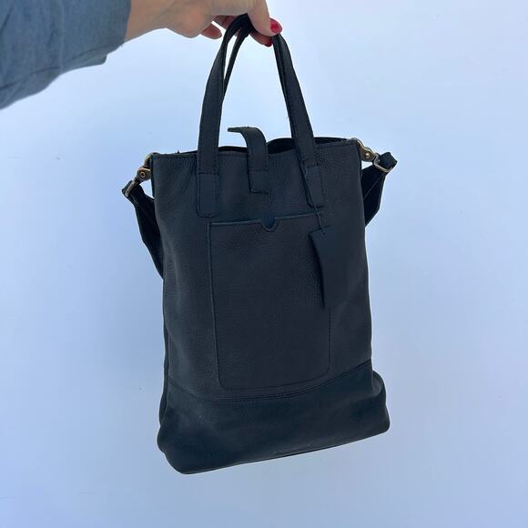 New Parker Clay Valley Wine Tote Leather Black Cylindrical Two Bottles - Picture 7 of 14